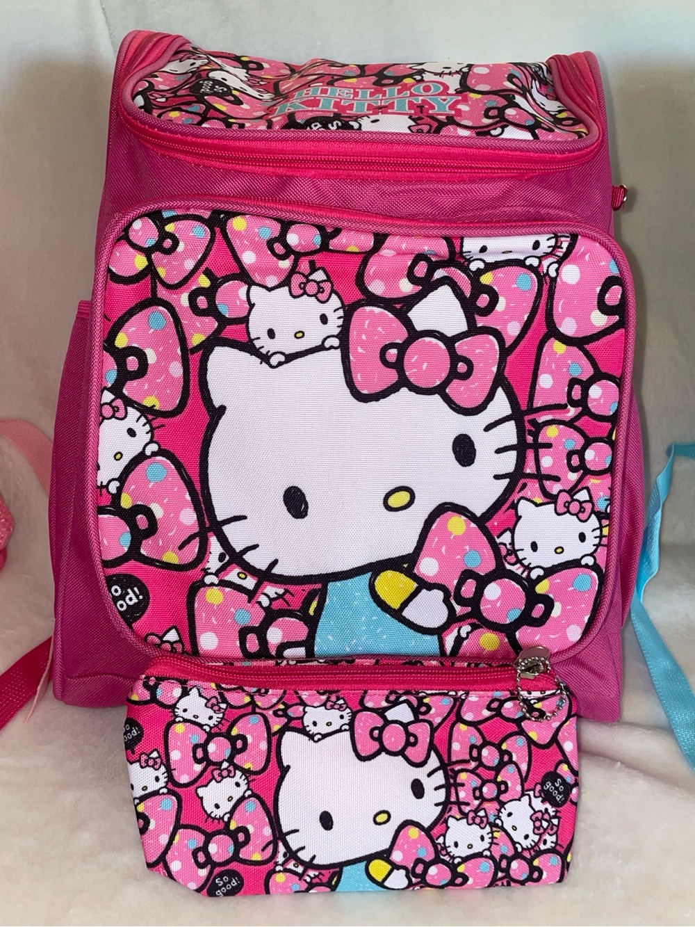 Hello Kitty Bright Pink Kids Backpack with Bow Print